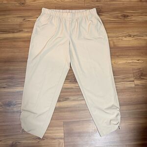 Kim Rogers Curvy Women’s Pull On Pants Size 18W Beige Elastic Waist Career